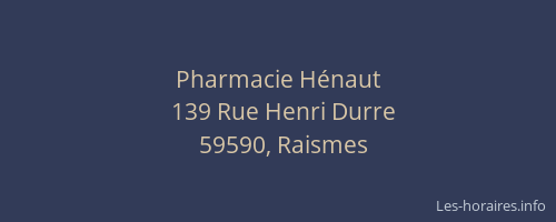 Pharmacie Hénaut