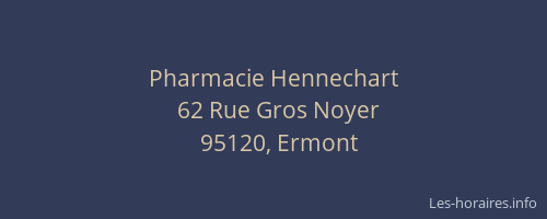 Pharmacie Hennechart
