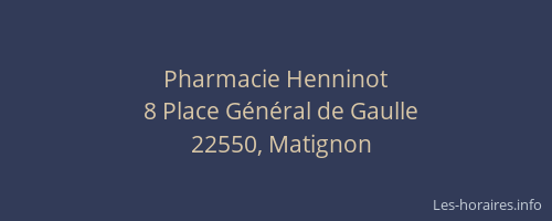 Pharmacie Henninot
