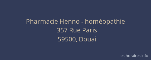 Pharmacie Henno - homéopathie