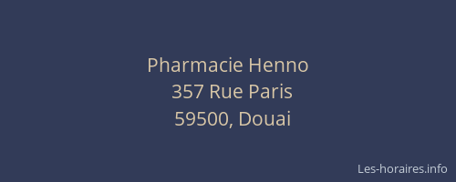 Pharmacie Henno