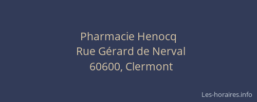 Pharmacie Henocq