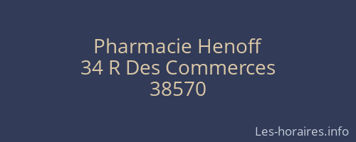 Pharmacie Henoff