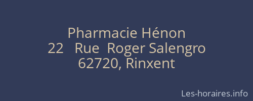 Pharmacie Hénon