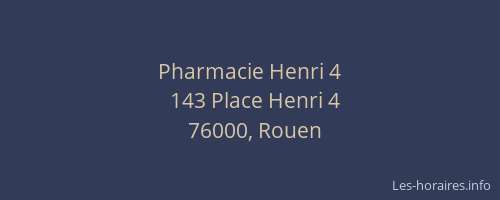 Pharmacie Henri 4