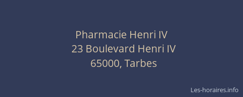 Pharmacie Henri IV