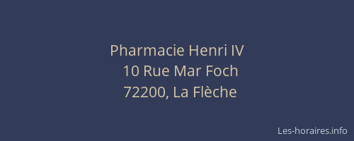 Pharmacie Henri IV