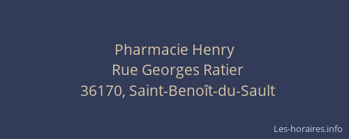 Pharmacie Henry