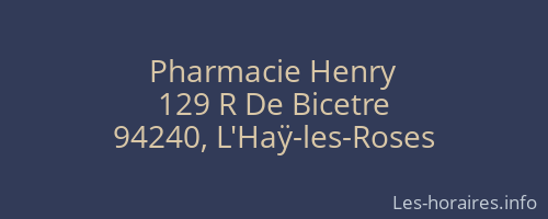 Pharmacie Henry