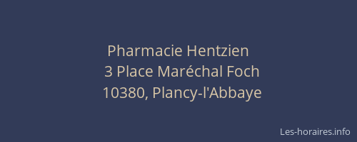 Pharmacie Hentzien