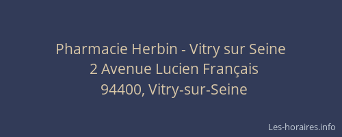 Pharmacie Herbin - Vitry sur Seine