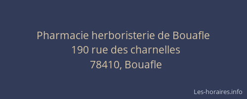 Pharmacie herboristerie de Bouafle