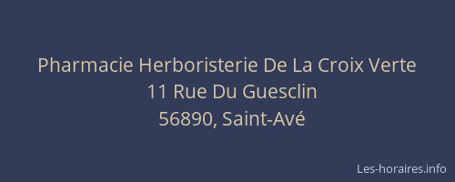 Pharmacie Herboristerie De La Croix Verte