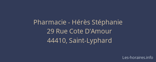 Pharmacie - Hérès Stéphanie
