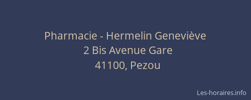 Pharmacie - Hermelin Geneviève