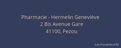 Pharmacie - Hermelin Genevi&egrave;ve