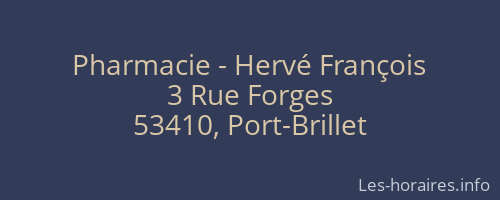 Pharmacie - Hervé François