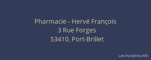 Pharmacie - Herv&eacute; Fran&ccedil;ois