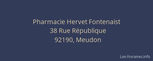Pharmacie Hervet Fontenaist