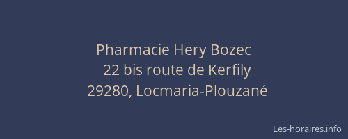 Pharmacie Hery Bozec