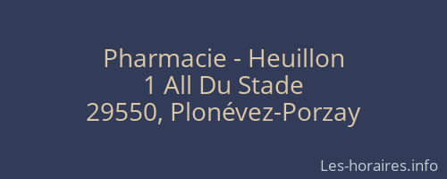 Pharmacie - Heuillon