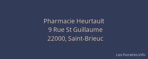 Pharmacie Heurtault