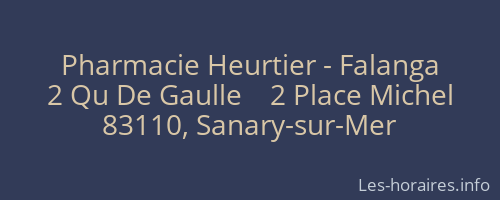 Pharmacie Heurtier - Falanga