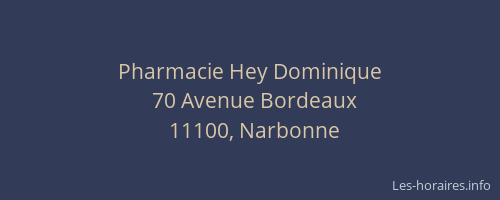 Pharmacie Hey Dominique