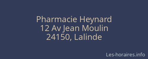 Pharmacie Heynard
