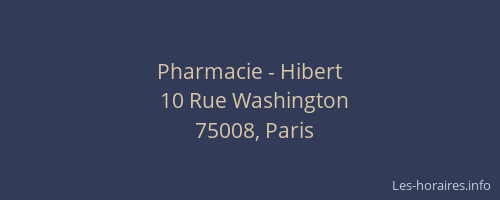 Pharmacie - Hibert