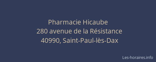 Pharmacie Hicaube