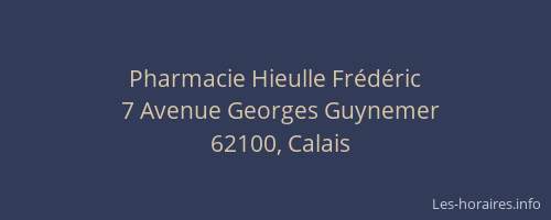 Pharmacie Hieulle Frédéric