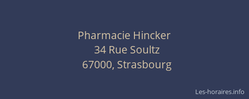 Pharmacie Hincker