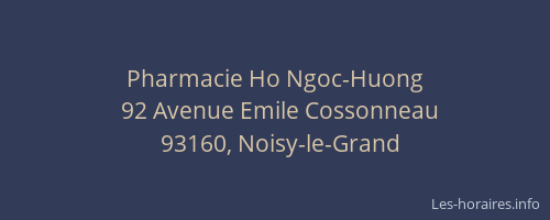 Pharmacie Ho Ngoc-Huong