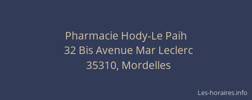 Pharmacie Hody-Le Paih