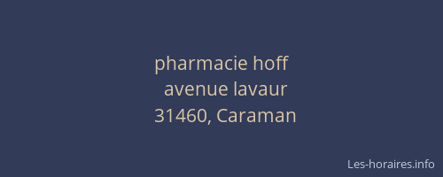 pharmacie hoff