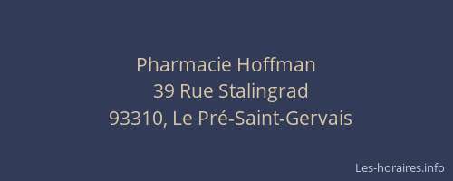 Pharmacie Hoffman