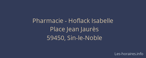 Pharmacie - Hoflack Isabelle