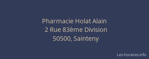 Pharmacie Holat Alain