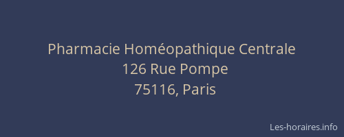 Pharmacie Homéopathique Centrale