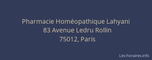 Pharmacie Homéopathique Lahyani