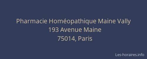 Pharmacie Homéopathique Maine Vally