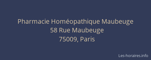 Pharmacie Homéopathique Maubeuge