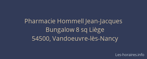 Pharmacie Hommell Jean-Jacques