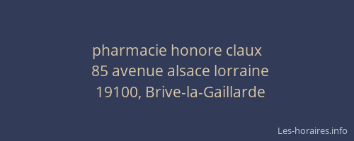 pharmacie honore claux