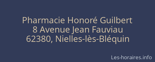 Pharmacie Honoré Guilbert