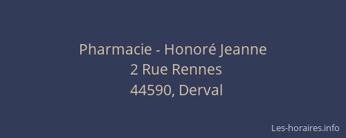 Pharmacie - Honoré Jeanne