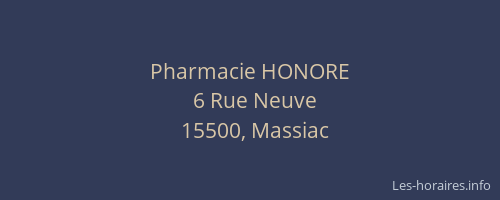 Pharmacie HONORE