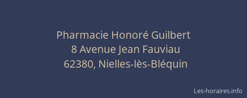 Pharmacie Honoré Guilbert