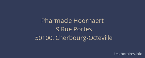 Pharmacie Hoornaert